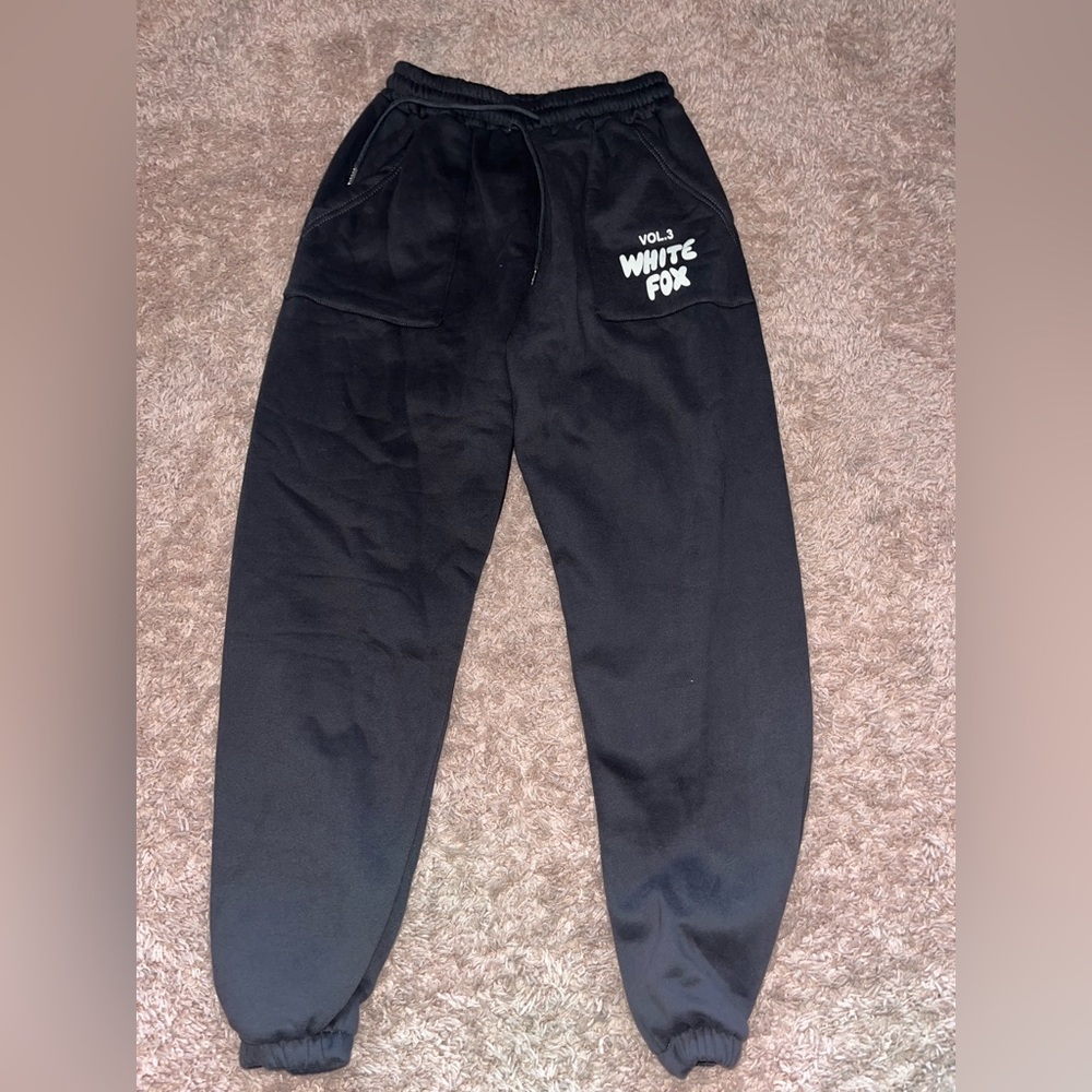 white fox sweatpants